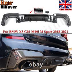 FOR BMW X3 G01 M40i M SPORT M PERFORMANCE X3M STYLE REAR DIFFUSER CARBON LOOK