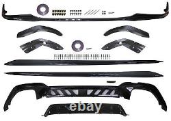 Fits BMW 3 G20 M Performance Kit Gloss Black With Carbon Splitter Corners 19