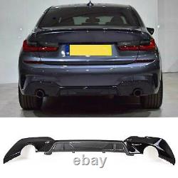 Fits BMW 3 Series G20 G21 Rear Bumper Diffuser M Performance Style Carbon Look