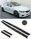 For 14-18 Bmw F80 M3 Performance Style Carbon Fiber Side Skirts Panel Extension