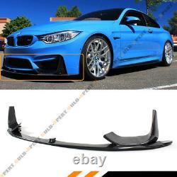 For 15-19 BMW M3 M4 Carbon Fiber 3pcs Front Bumper Lip Spoiler With Splitters Kit