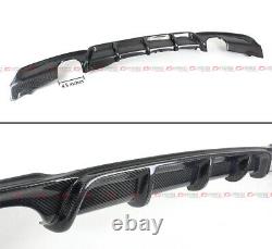 For 2012-18 Bmw F30 Carbon Fiber Mp Style Dual Exhaust Tips Rear Bumper Diffuser