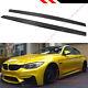 For 2015-19 Bmw M4 & F80 M3 Carbon Fiber Performance Style Side Skirt Extension