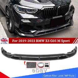 For 2019-2023 BMW X5 G05 M Sport M Performance Front Splitter Lip Carbon Look
