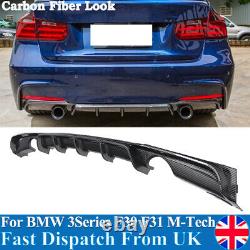 For BMW 3 Series F30 F31 M Sport Performance Rear Diffuser Carbon Fiber Look UK