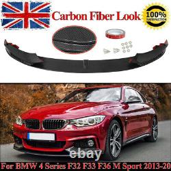 For BMW 4 Series F32 F33 F36 M Sport Performance Front Splitter Lip Carbon Look