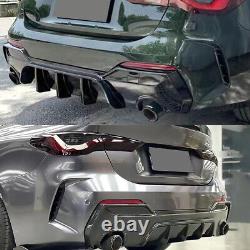 For BMW 4 Series G22 G23 M Performance Style Rear Diffuser Carbon Fiber Look 20+