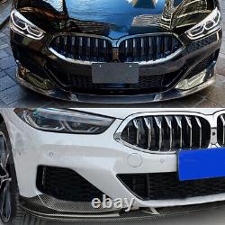 For BMW 8 Series G14 G15 G16 2018-21 Carbon Style Front Bumper Splitter Spoiler