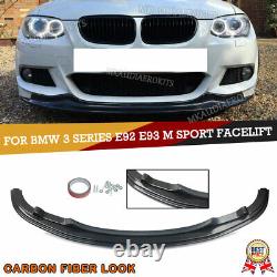 For BMW E92 E93 3 Series M Performance Style Carbon Look Front Splitter 10-12 UK