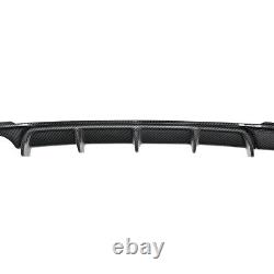 For BMW F30 F31 335i M Performance Rear Bumper Diffuser Twin Exhaust Carbon Look