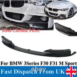 For BMW F30 F31 M Performance Sport 12+ Front Splitter Spoiler Real Carbon Fiber