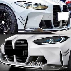 For BMW G80 M3 G82 G83 M4 V Style Carbon Fibre Look Front Splitter Lip 2021-2022