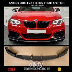 For Bmw 2 Series F22 F23 14-21 M Sport Performance Front Splitter Lip Carbon