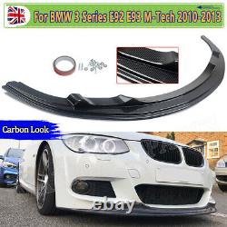 For Bmw 3 Series E92 E93 M Performance Carbon Look LCI Front Lip Splitter 09-14