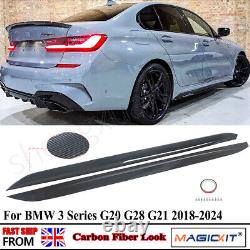 For Bmw 3 Series G20 Side Skirt Extensions Lip Blade M Performance Carbon Look