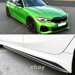 For Bmw 3 Series G20 Side Skirt Extensions Lip Blade M Performance Carbon Look