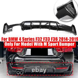 For Bmw 4 Series F32 F33 F36 M Performance Carbon Fiber Rear Diffuser Valance