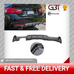 For Bmw 4 Series F32 F33 F36 Performance Sport Rear Diffuser Valance Carbon Look