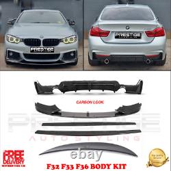 For Bmw F32 F33 F36 M Performance Carbon Bodykit Front Lip Splitter Diffuser