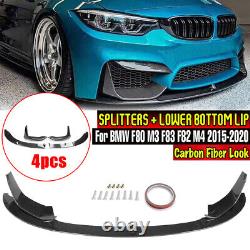 For Bmw F80 F82 F83 M3 M4 Carbon Fiber Front Splitter Lip Spoiler M Performance