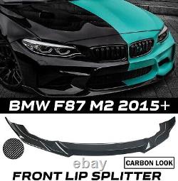 For Bmw F87 M2 Performance Front Splitter Lip Valance Spoiler Carbon Look 15+