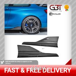 For Bmw M2 Carbon Fibre M Performance Competition Side Skirt Extensions Pair Uk