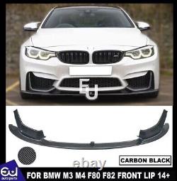 For Bmw M3 M4 F80 F82 Front Lip Splitter Spoiler Performance Style Carbon Look