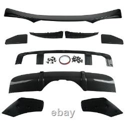 For Bmw X5 F15 M Performance Kit Front Splitter Lip & Rear Diffuser Carbon Look