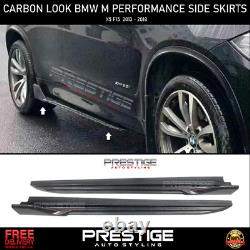 For Bmw X5 F15 M Performance Side Skirt Skirts Lip Extension Blades Carbon Look