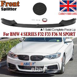 Front Bumper Lip Splitter for BMW F32 F33 F36 4 Series M Sport Carbon Fiber Look