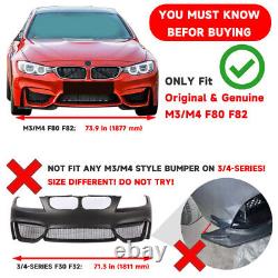 Front Lip Splitter For Bmw M3 M4 F80 F82 Spoiler M Performance Carbon Look