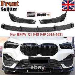 Front Lip Splitter M Performance Style Carbon Look For Bmw X1 F48 F49 2015-2021