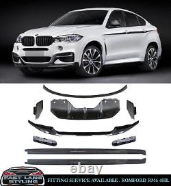 Front & Rear Aero Body Kit M Performance Style Carbon Look For Bmw X6 F16 14-19