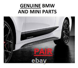 GENUINE BMW G22 G23 M Performance Carbon Side Sills 2473036, 2473037. PAIR. UL4