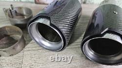 Genuine BMW 2 3 4 5 6 Carbon Fiber Fibre M Performance Exhaust Tip Finisher x 2