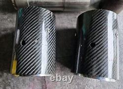 Genuine BMW 2 3 4 5 6 Carbon Fiber Fibre M Performance Exhaust Tip Finisher x 2