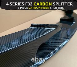 Lip For BMW 4 Series Carbon Look Splitter F32 Splitter M Performance UK STOCK