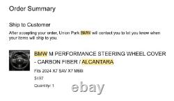 M Performance Alcantara/Carbon Steering Wheel Trim Cover BMW (32-30-2-459-669)