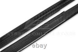 M-Sport CARBON FIBER Side Skirts Panel Extensions For 12-18 BMW F30 F31 3-Series