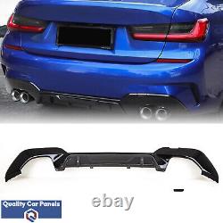 Rear Bumper Diffuser M Performance Style Gloss Black & Carbon Look BMW G20 G21