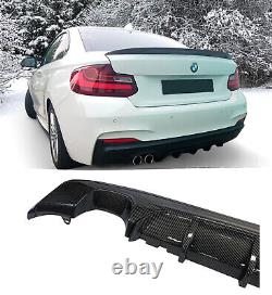 Rear Diffuser Carbon Look M Performance Style For Bmw 2 Series F22 F23 2014-2021