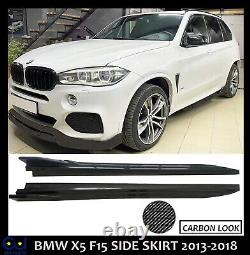 Side Skirt Skirts Extension Blades Bmw X5 F15 M Performance Carbon Look 2013-18