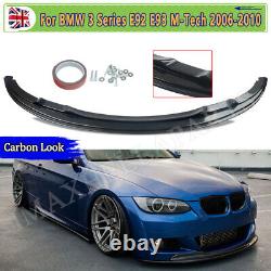 Spoiler Lip For BMW M-Sport E92 E93 Front Splitter Carbon Look 06-09 Pre-LCI ABS