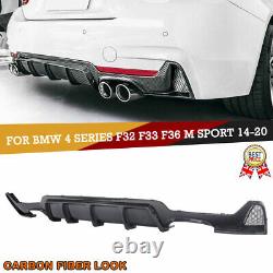 Used Quad Exhaust For BMW F32 F33 F36 Carbon Look M Sport Rear Diffuser 13-2020